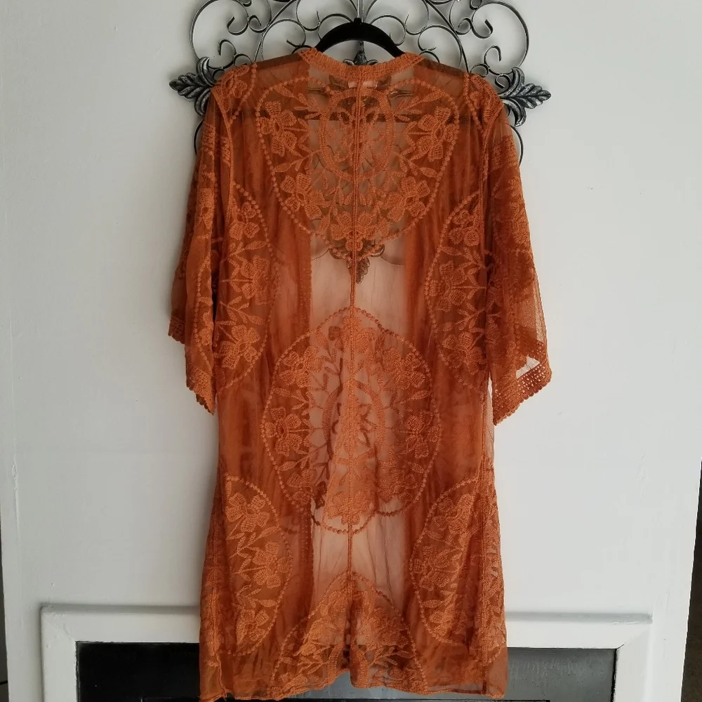 ❌SOLD❌ Eyeshadow Rust Orange Kimono NWOT - Picture 7 of 7